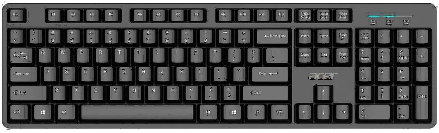 Klawiatura przewodowa AKW900 Win Black, US /Acer — klawiatura