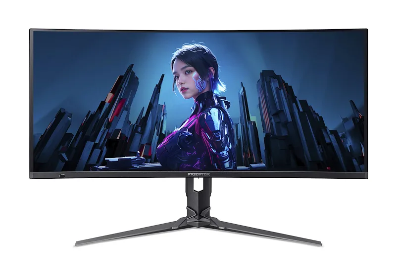 Acer 87cm 34'' Curved 1800R OLED WQHD 240Hz ZeroFrame 21:9 0.01ms(PRT)/0.03ms(GTG) 1000nits 2xHDMI(2.1) 1xDP 1xType-C MM Audio out USB3.2x2
