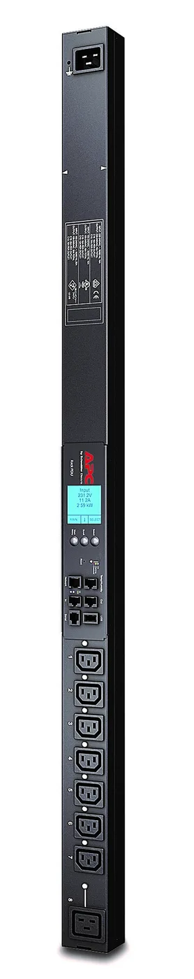 APC Rack PDU 2G, Switched, ZeroU, 16A, 100-240V, (7) C13 & (1) C19