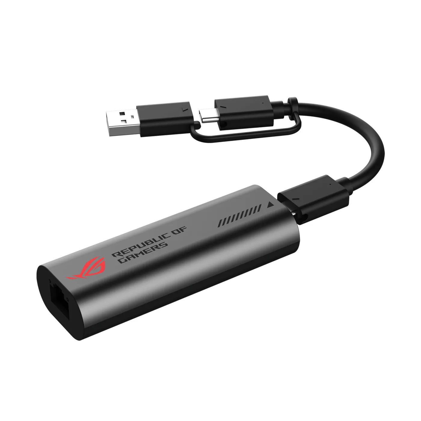 Asus ROG USB-C10G 10G Ethernet Adapter 2-in-1 USB-C & USB-A Connector Design Plug & Play Compact & Travel-Ready — router bezprzewodowy