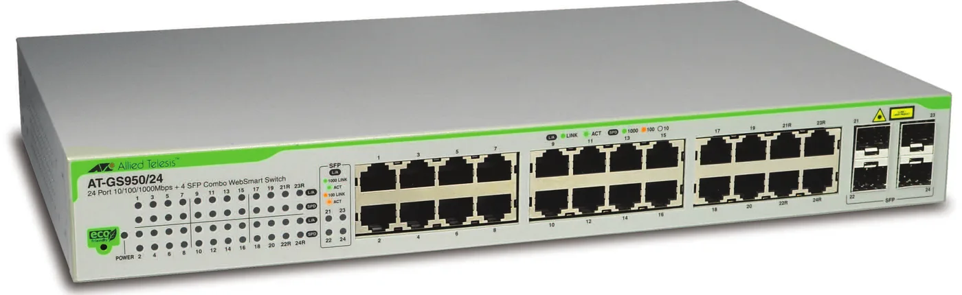 Allied Telesis L2 WS GE 24 P W/ 4 X SFP/990-003646-50 .EN — przełącznik LAN zarządzalny 24 portów