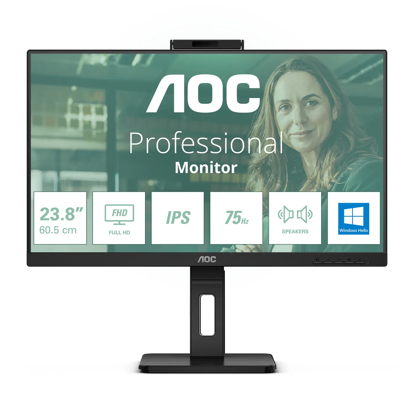 AOC 24P3CW 23.8IN IPS 1920X1080/16:9 4MS BLACK — monitor LCD 23,8" Full HD
