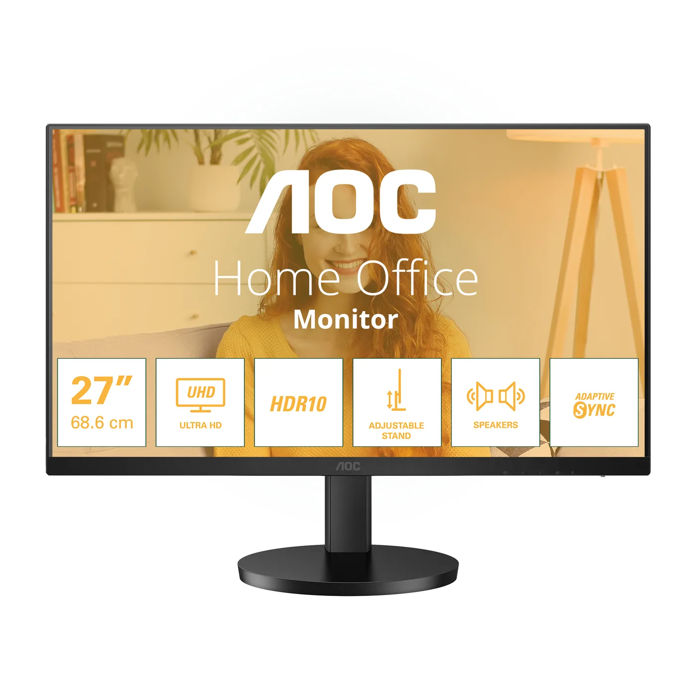 AOC U27B3AF - 27 ZOLL UHD MONIT/HHENVERSTELLBAR HDR10 (3840X2160 — monitor LCD 27" IPS 4K UHD