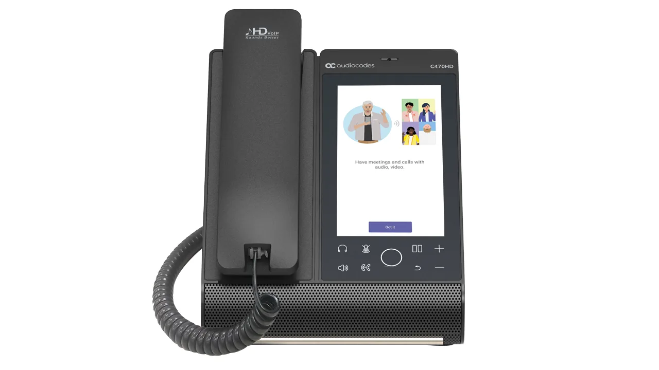 Audiocodes Teams C470HD Total Touch IP-Phone PoE GbE