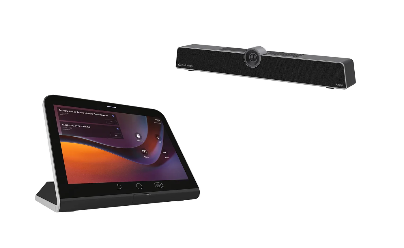Audiocodes Teams RXV81 Video Collaboration Bar (MTRfA) Bundle 10 with RX-PAD Room Touch Controller — zestaw do wideokonferencji