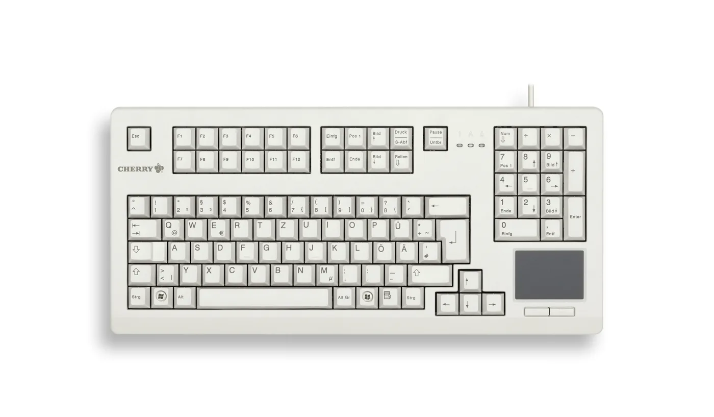 Cherry TOUCHPAD 104 KEYS 16IN LIGHT/GREY USB — klawiatura