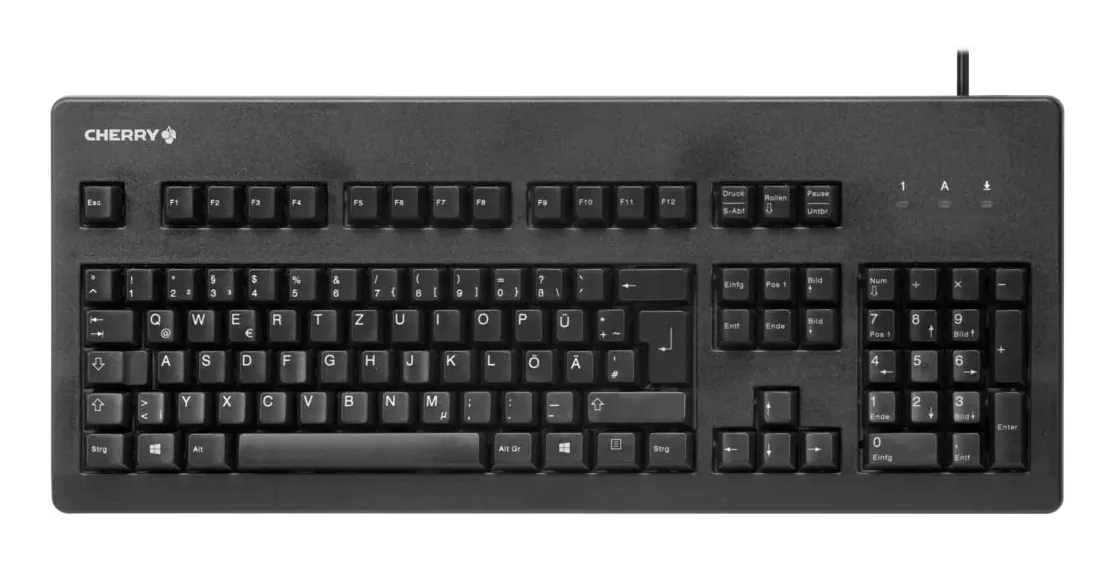 Cherry KEYBOARD PS/2/USB W95 BLACK/GERMAN GOLDCONTACT — klawiatura