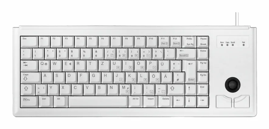 Cherry KEYBOARD USB US MX-GOLD/SLIMLINE LIGHT GREY W/ TRACKBALL — klawiatura