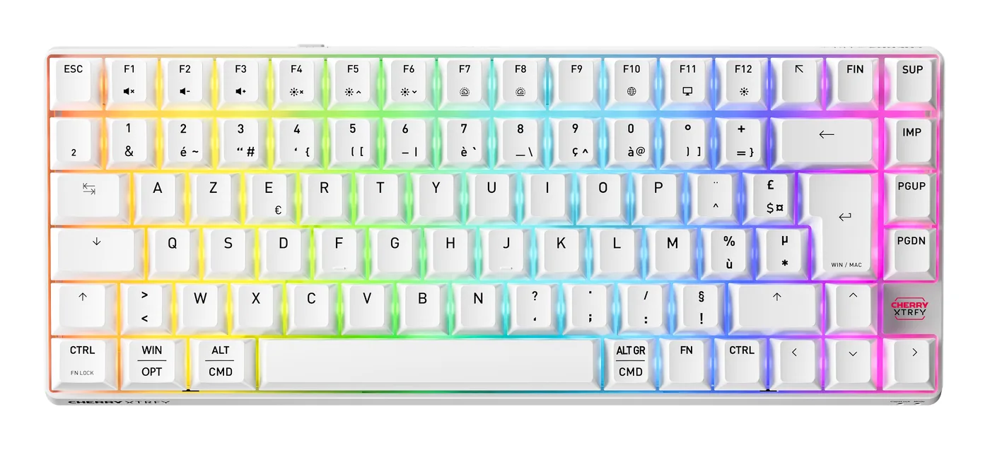 Cherry K33 COMPACT FS WIRELESS/KEYBOARD WHITE FRANCE — klawiatura