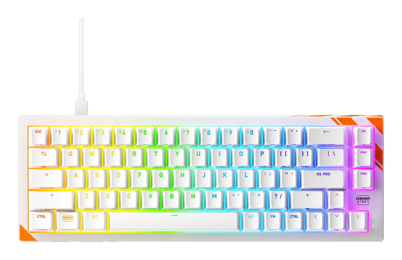 Cherry K5 PRO TMR COMPACT KEYBOARD/WHITE US-INTL — klawiatura