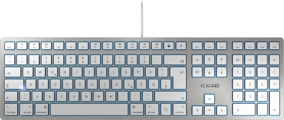 CHERRY KC 6000 SLIM SILVER/CORDED KEYBOARD F/ MAC — klawiatura