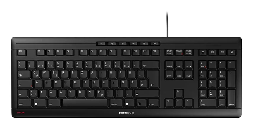 CHERRY STREAM KEYBOARD GERMANY/BLACK — klawiatura