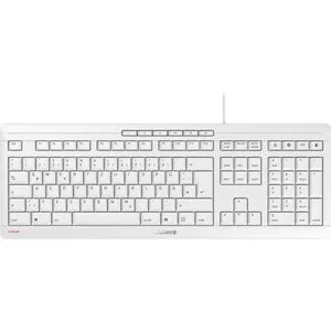 CHERRY STREAM KEYBOARD FRANCE/WHITE-GRAY — klawiatura