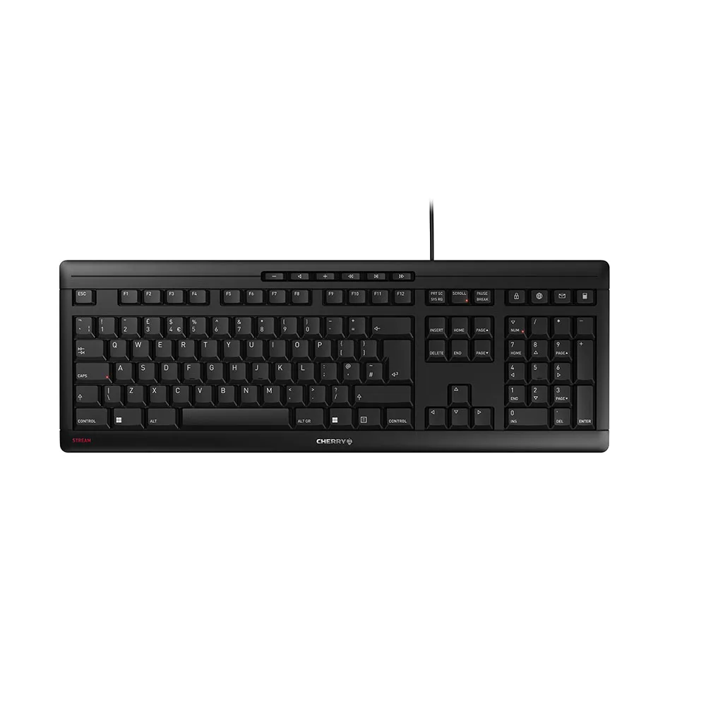 CHERRY STREAM KEYBOARD UK BLACK — klawiatura