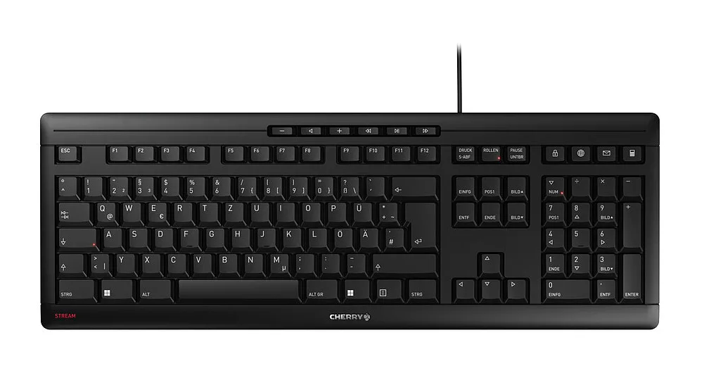 Cherry STREAM KEYBOARD KEYBOARD CORDED/LAYOUT-PORTUGAL BLACK — klawiatura
