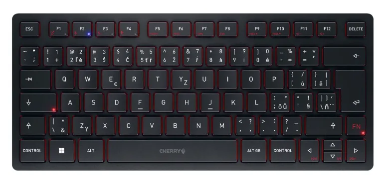 CHERRY KW 9200 MINI WIRELESS/KEYBOARD BLACK CZECH REPUBLIC — klawiatura