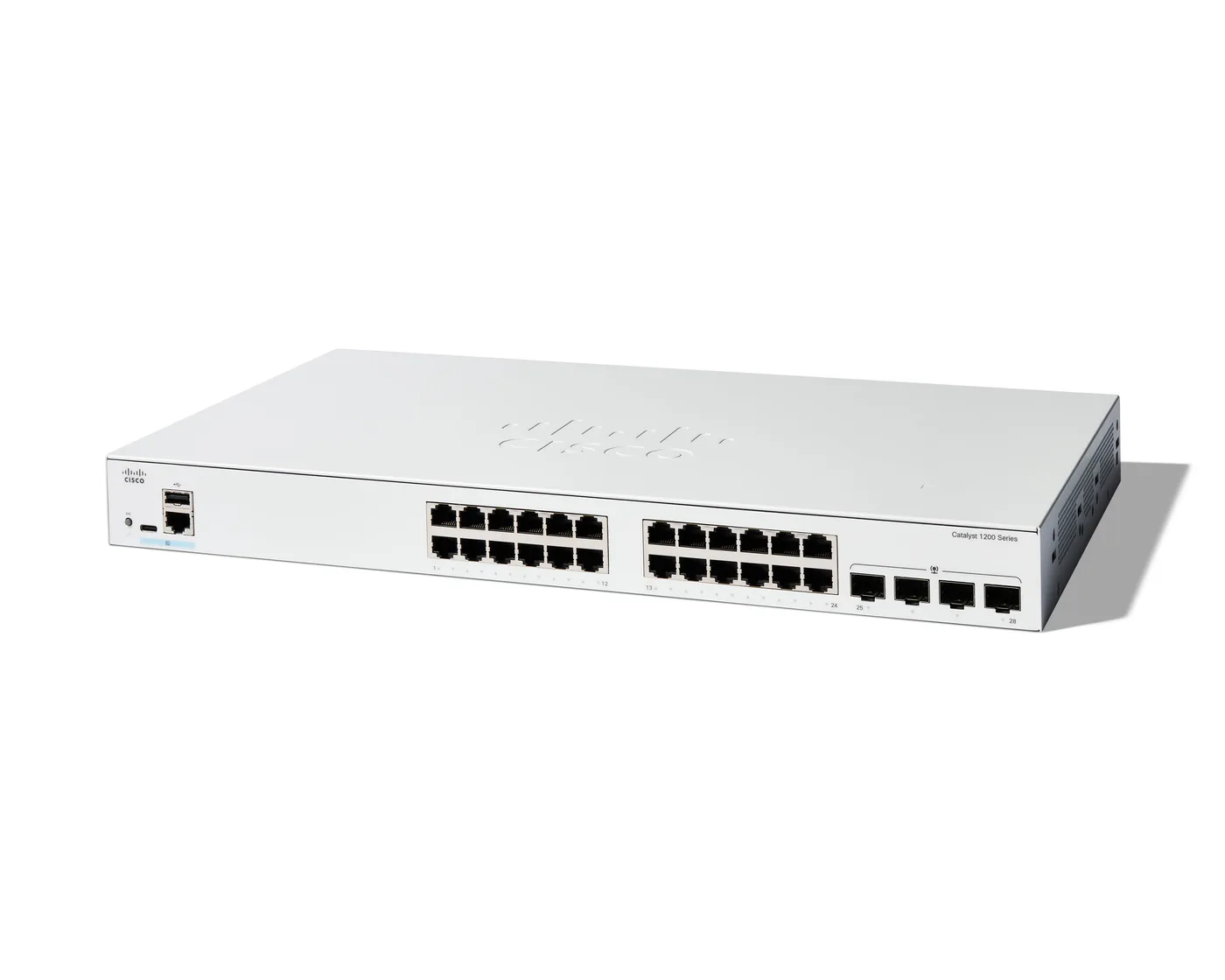 Cisco CATALYST 1200 24-PORT GE 4X1G/SFP — przełącznik LAN zarządzalny 24 portów