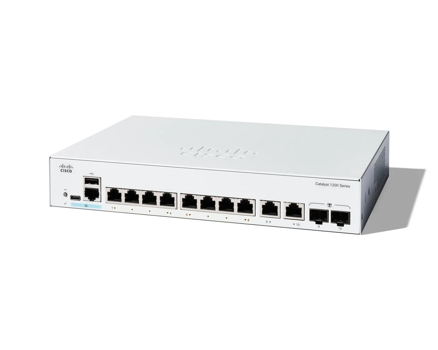 Cisco CATALYST 1200 8-PORT GE EXT PS/2X1G COMBO — przełącznik LAN zarządzalny 10 portów