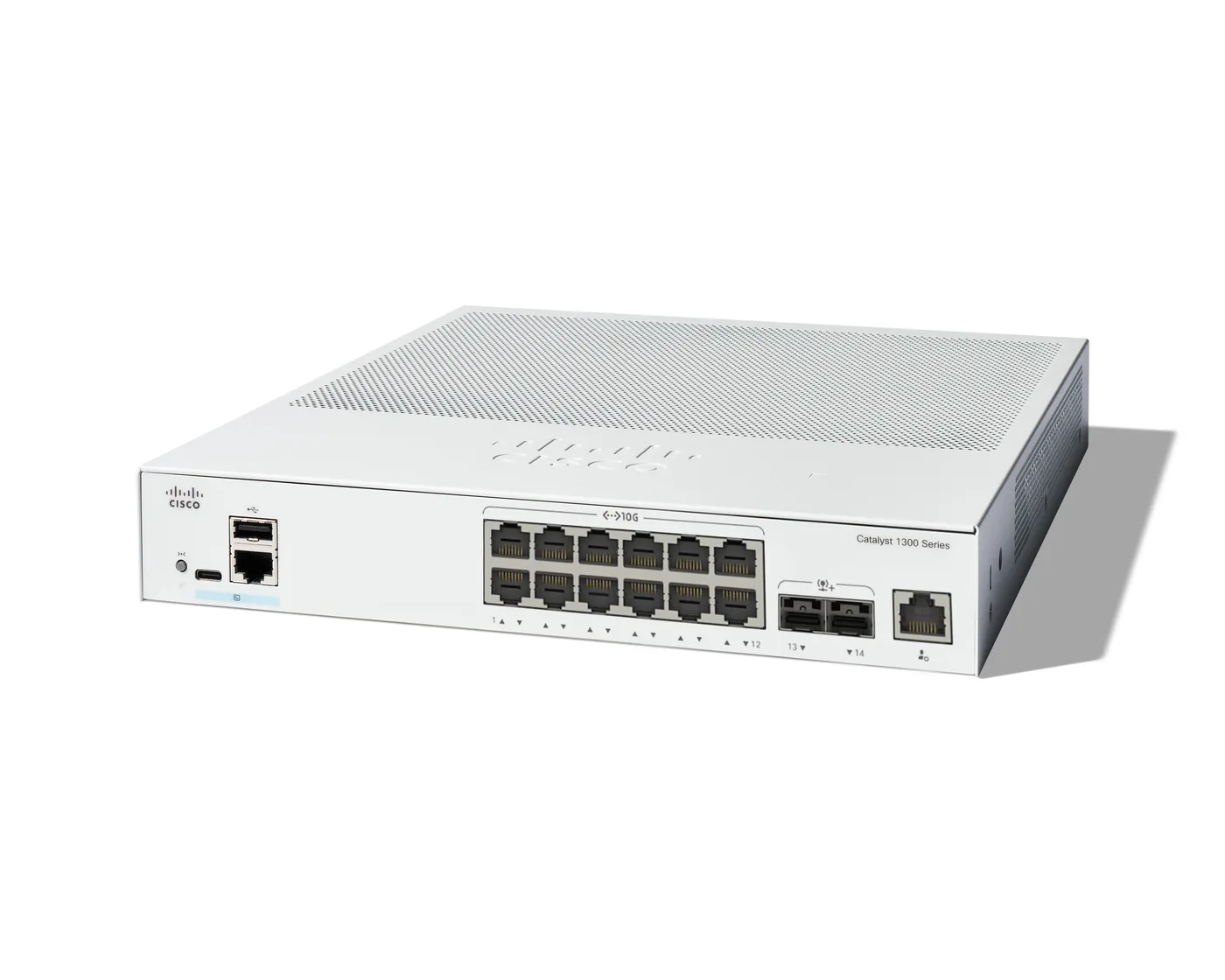 Cisco CATALYST 1300 12-PORT 10GE/2X10G SFP+ — przełącznik LAN zarządzalny