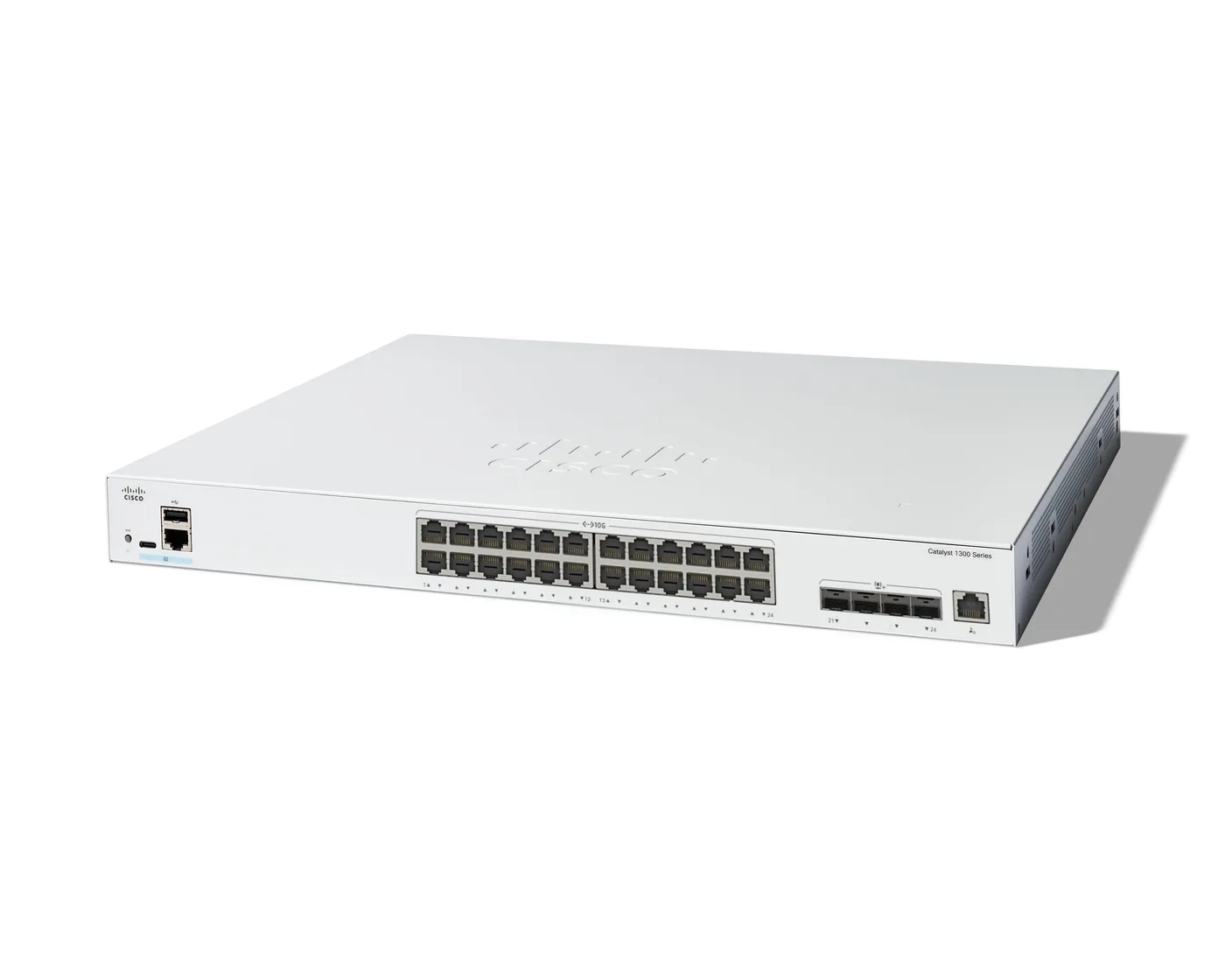 Cisco CATALYST 1300 24-PORT 10GE/4X10G SFP+ SHARED — przełącznik LAN zarządzalny