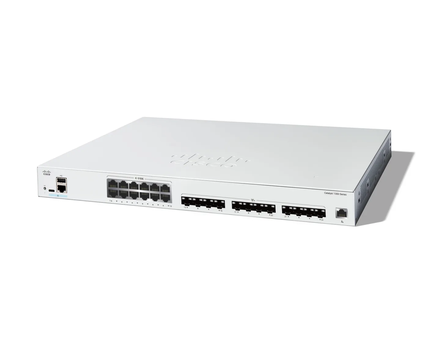 Cisco CATALYST 1300 12-PORT 10GE/12-PORT SFP+ — przełącznik LAN zarządzalny 12 portów