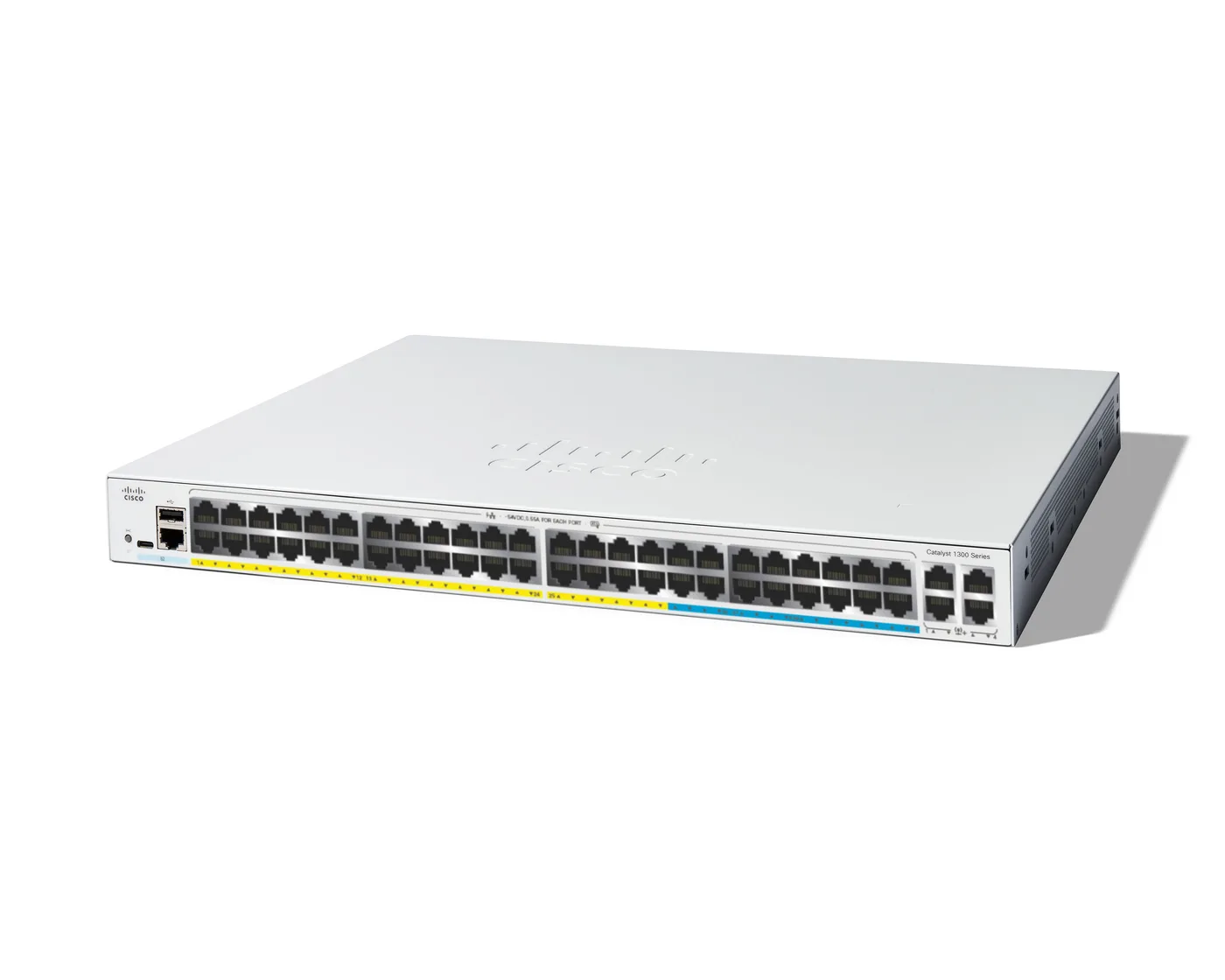 Cisco CATALYST 1300 16-PORT 2.5GE/32-PORT GE POE 4X10G SFP+ — przełącznik LAN zarządzalny 32 portów