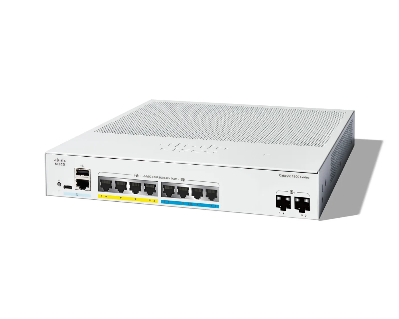 Cisco CATALYST 1300 4-PORT 2.5GE/4-PORT GE POE 2X10G SFP+ — przełącznik LAN zarządzalny 4 portów