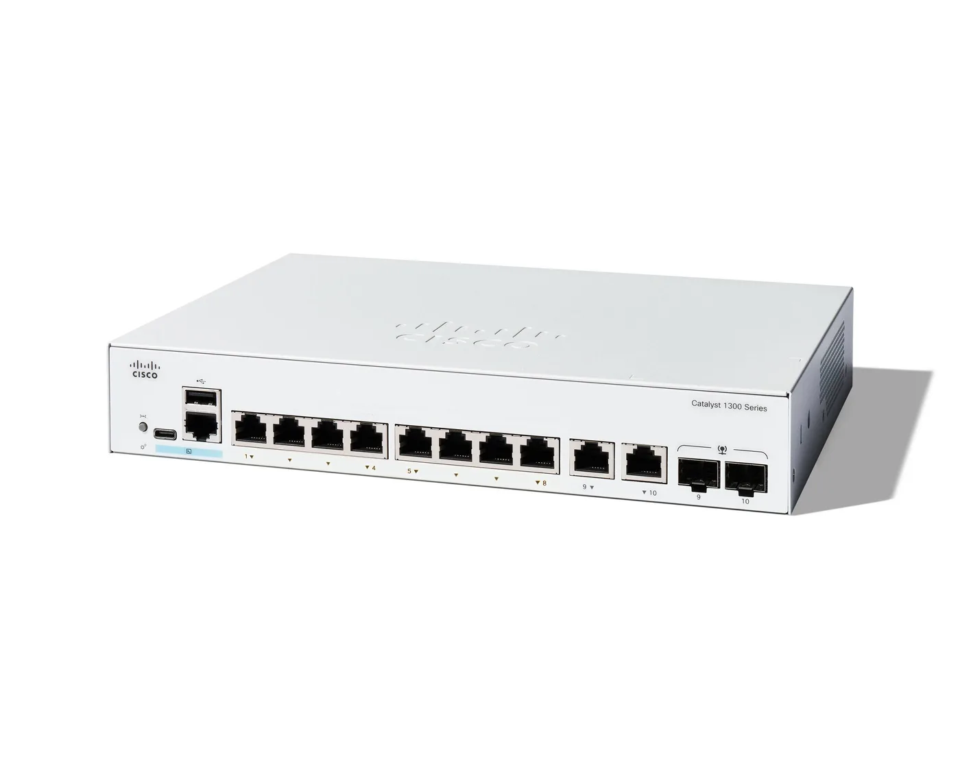 Cisco CATALYST 1300 8-PORT GE EXT PS/2X1G COMBO — przełącznik LAN zarządzalny 8 portów