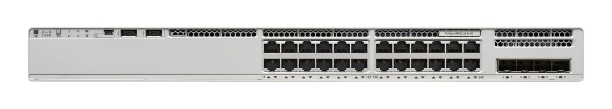 Cisco CAT 9200 24-PORT 8XMGIG POE+/NETWORK ESSENTIALS — przełącznik LAN zarządzalny 24 portów