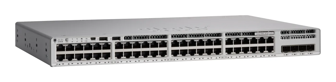 Cisco Catalyst 9200 48-port 8xmGig PoE+, Network Essentials — przełącznik LAN zarządzalny 48 portów