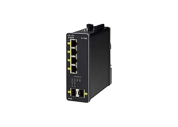 Cisco IE1000 with 4 FE Copper PoE+ ports and 2 GE SFP uplinks — przełącznik LAN zarządzalny 4 portów