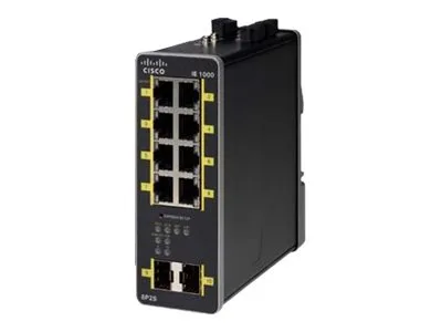Cisco IE-1000 GUI BASED L2 POE SWITCH/2 GE SFP 8 FE COPPER PORTS IN — przełącznik LAN zarządzalny 8 portów PoE+