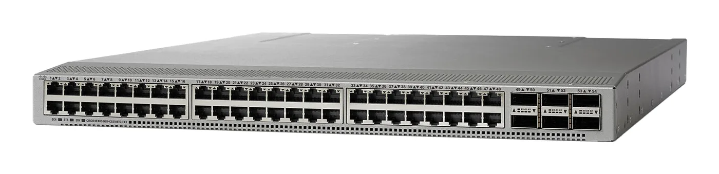 Cisco Nexus 9300 48p 1/10/25G, 6p 40/100G, MACsec UP. SyncE — przełącznik LAN zarządzalny 48 portów PoE+