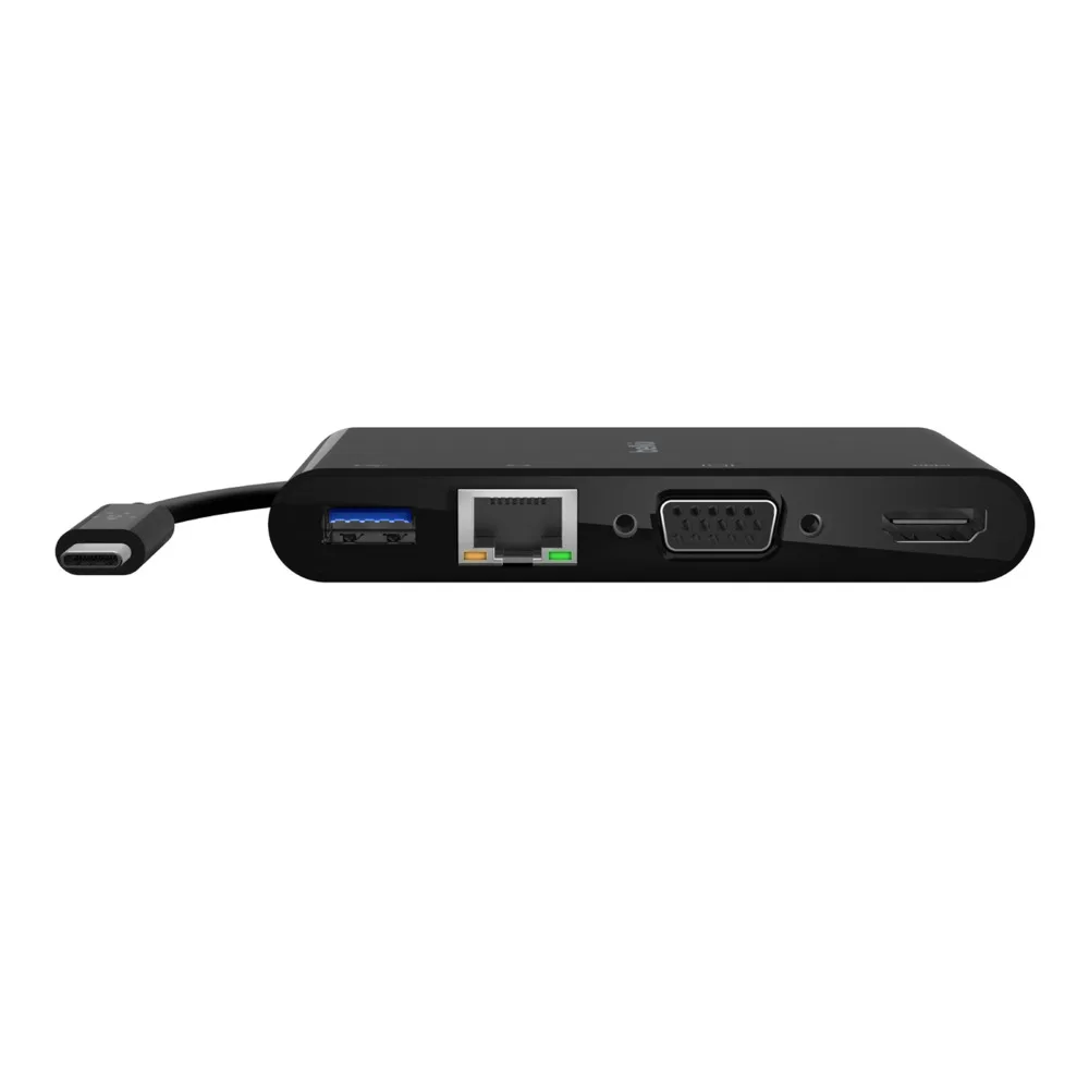 Belkin USB-C TO GIGABIT-ETHERNET/HDMI/VGA/USB-A ADAPTER BLACK — kabel HDMI