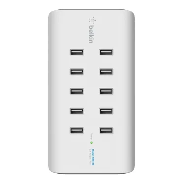 Belkin 10-PORT USB-CHARGING STATION/120W 2.4A PER PORT WHITE