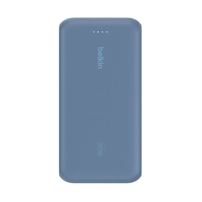 Belkin 20K PD30W INTEGRATED USB-C/CABLE POWER BANK BLUE — kabel zasilający
