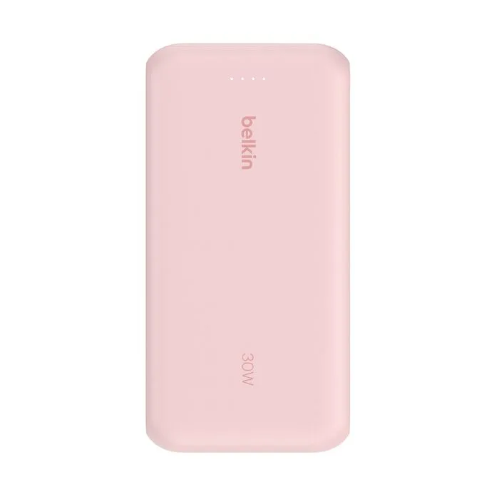 Belkin 20K PD30W INTEGRATED USB-C/CABLE POWER BANK PINK — kabel zasilający