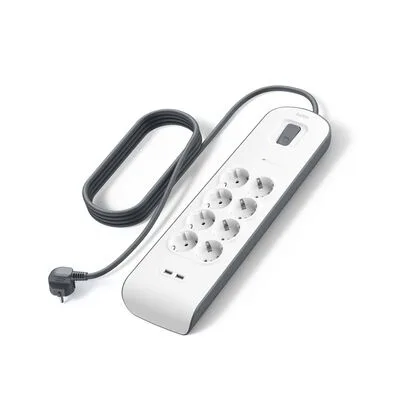 Belkin STECKDOSENLEISTE MIT UEBERSPANN/8-FACH 2X USB-A 2 METER NETZKABE