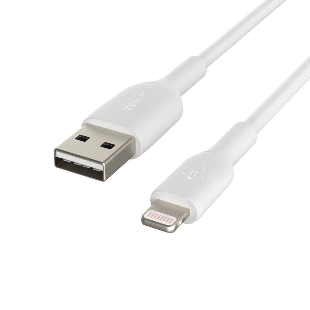 BELKIN LIGHTNING/USB-A CABLE/2M PVC WHITE — kabel USB