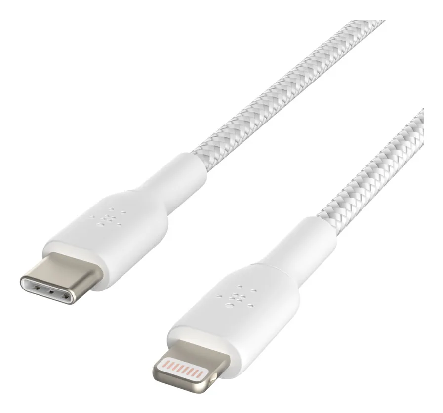 Belkin LIGHTNING/USB-C CABLE/MFI ZERTIFIZIERT 1M WHITE — kabel USB
