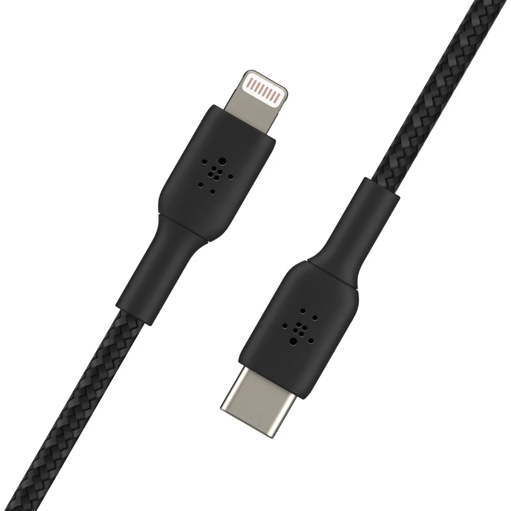 Belkin LIGHTNING/USB-C CABLE/MFI 2M BLACK — kabel USB