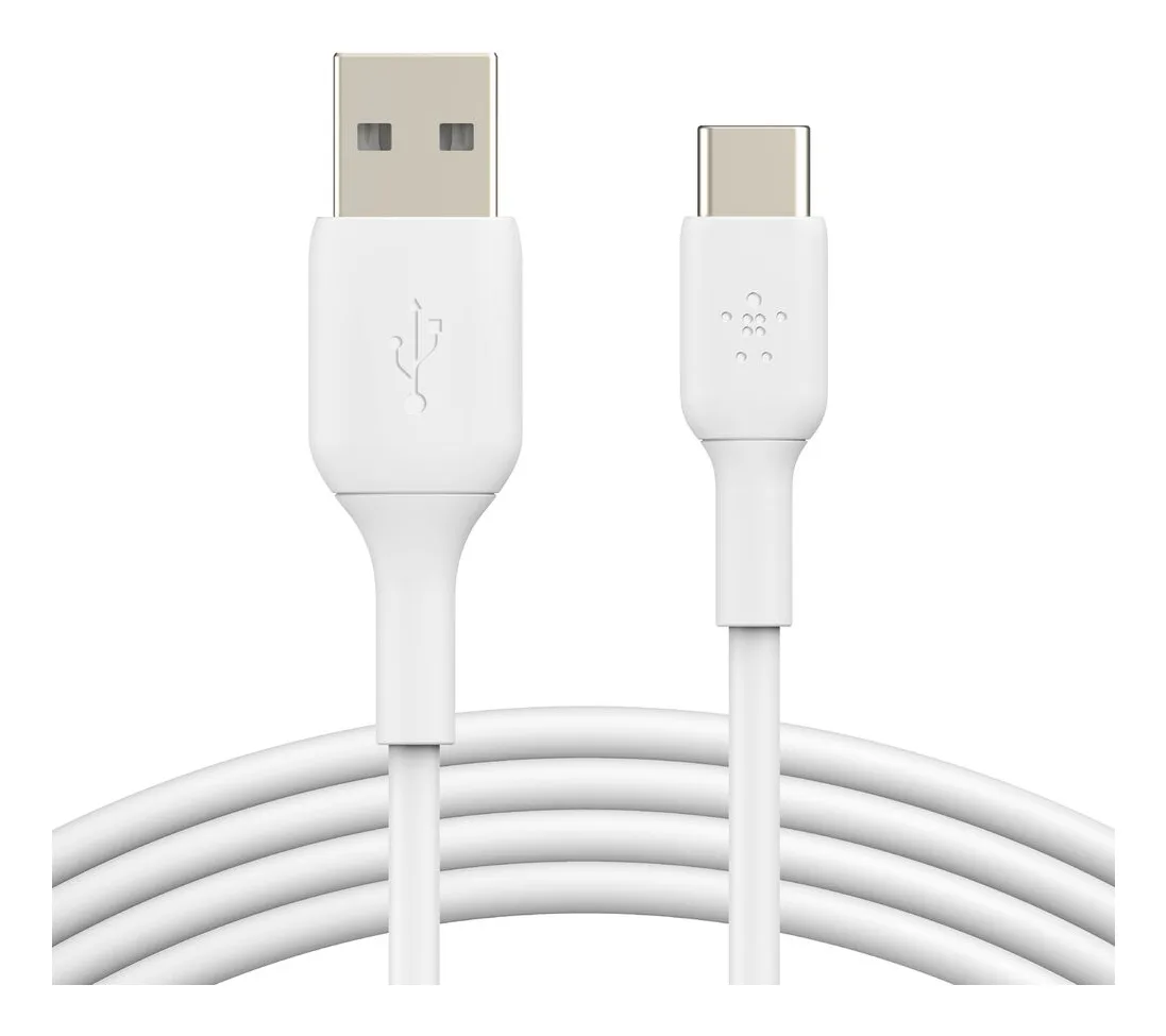 Belkin USB-A TO USB-C PVC WHITE 1M/TWIN PACK — kabel USB