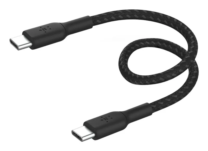 Belkin BOOSTCHARGE GEFLOCHTENES USB-C/BRAIDED CABLE BLACK 0.15M BLACK — kabel zasilający