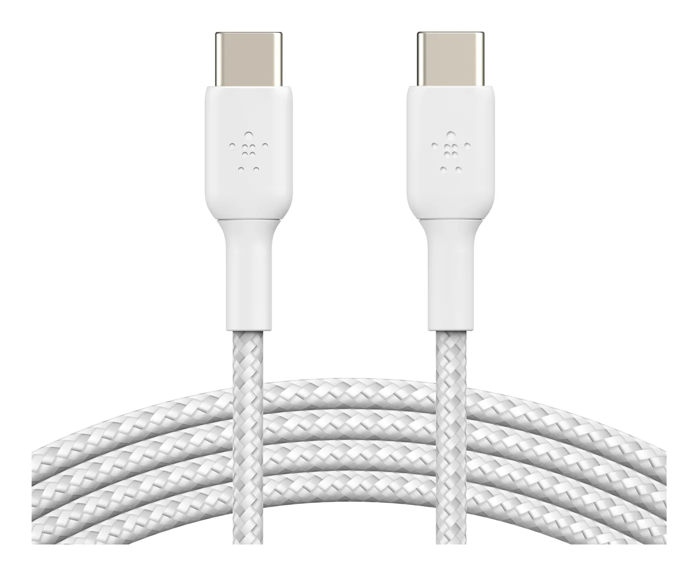Belkin USB-C TO USB-C BRAIDED PVC/WHITE 1M TWIN PACK — kabel USB