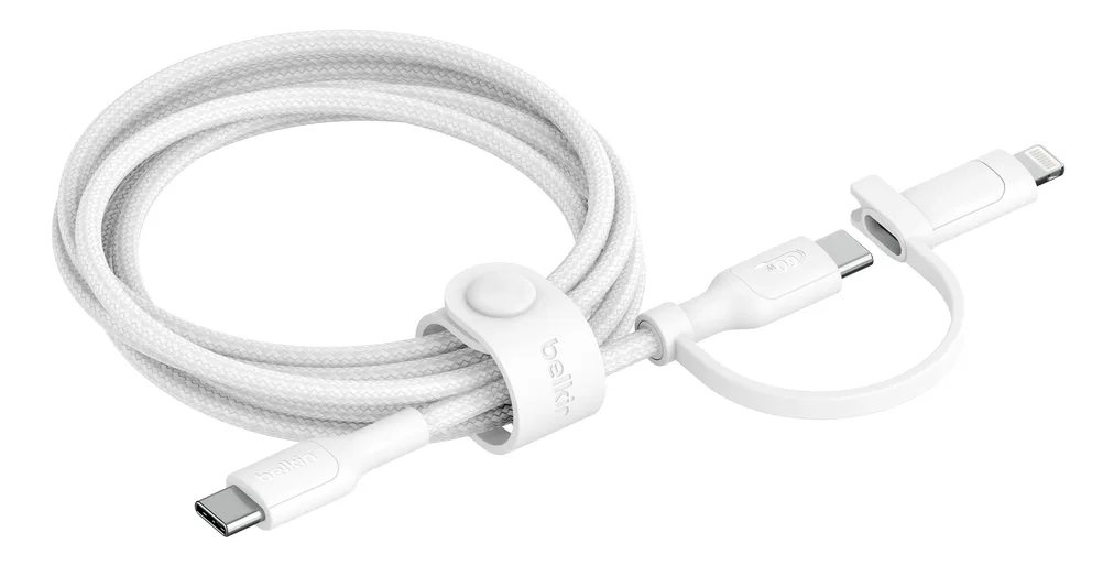 BELKIN BOOST CHARGE 2IN1 KABEL/USBC LIGHTNING-ANSCHLUS SCHWARZ — kabel USB