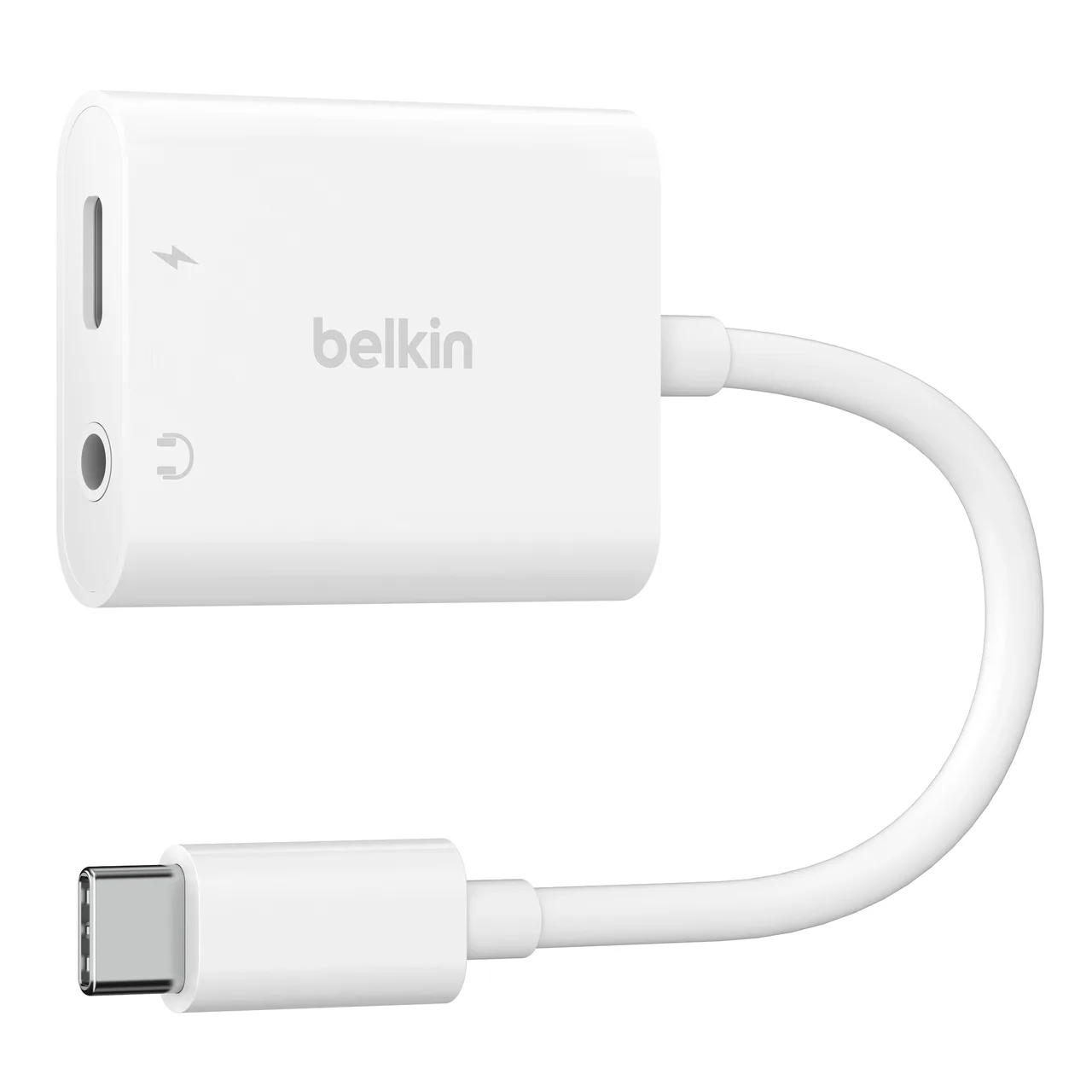 Belkin NPA004BTWH ROCKSTAR 3.5MM JACK/AUDIO AND USB-C CHARGING ADAPTER — kabel USB