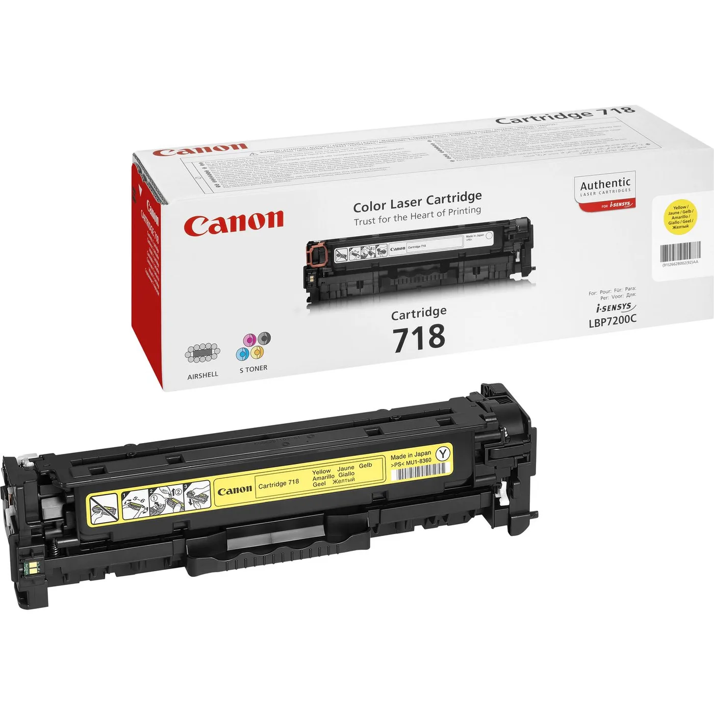 Canon 718 YELLOW TONER CRG/F/ LPB 7200CDN — toner