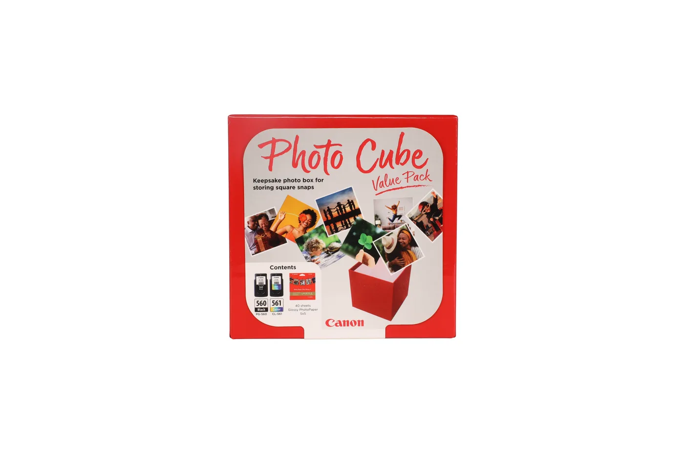 Canon PG-560/CL-561 PHOTO CUBE VALUE/PACK 5X5 PHOT PAPER(PP-201 40SHE — tusz