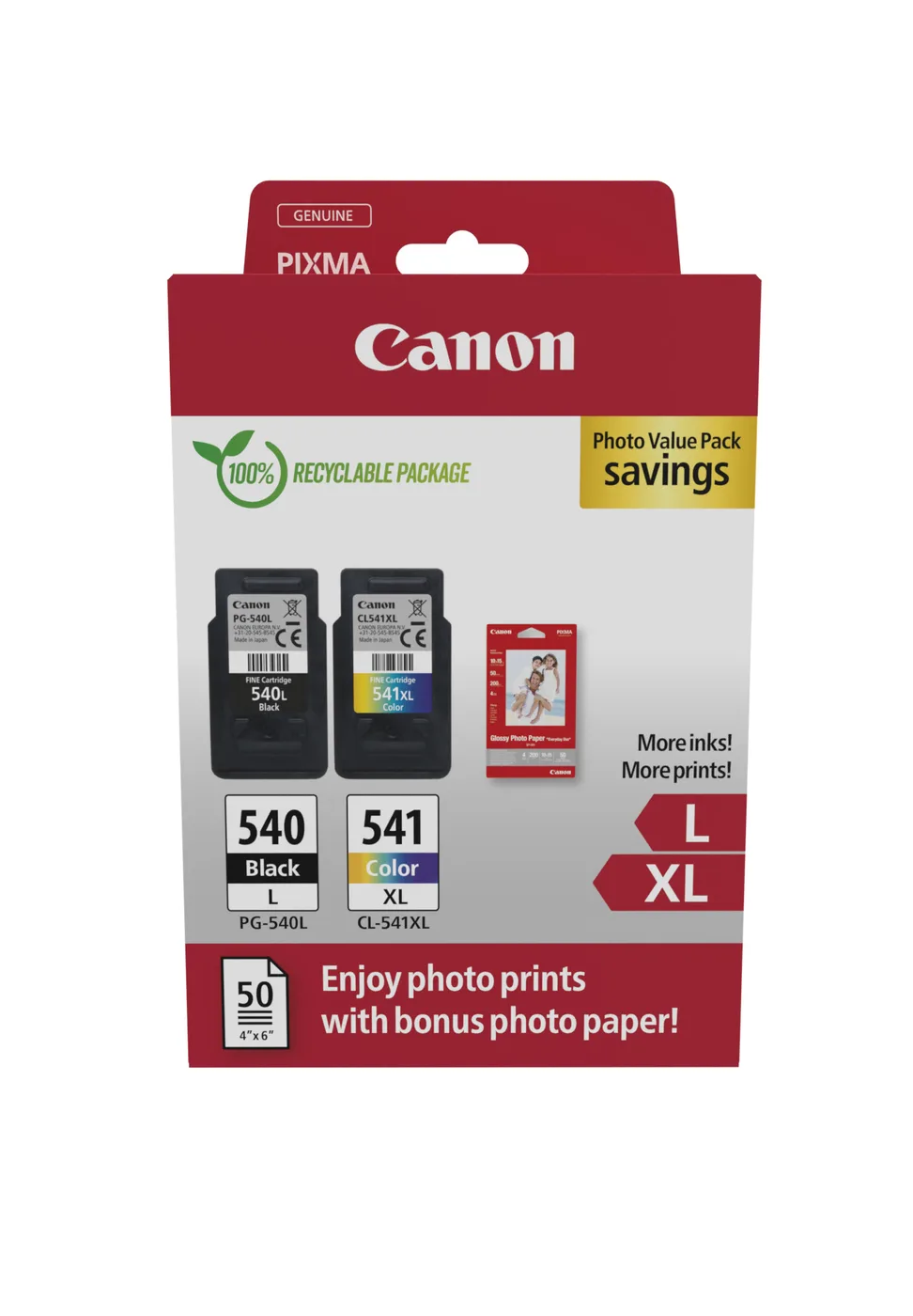 Canon PG540L/CL541XL PVP — tusz