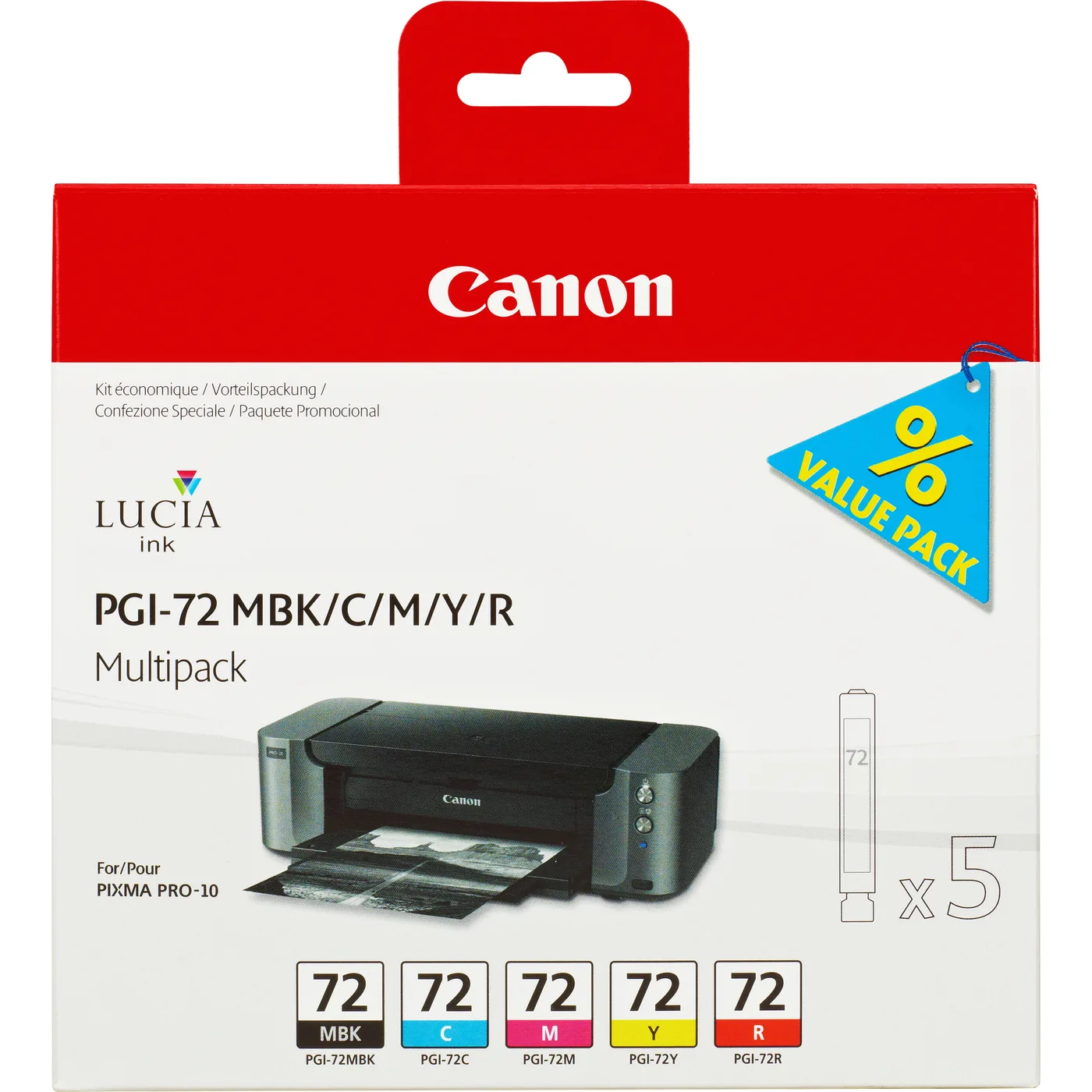 Canon PGI-72 MBK/C/M/Y/R MULTI PACK/PGI-72 MBK/C/M/Y/R MULTI PACK — tusz